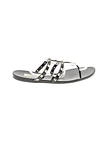 Valentino Garavani Jelly Rockstud Caged Flat Thong Sandals  (view 1)
