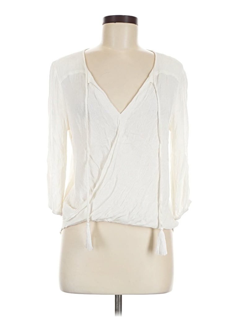 Pre-owned &.layered 3/4 Sleeve Blouse In Ivory