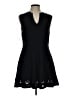Zara Solid Black Casual Dress Size L - photo 1