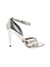 Miu Miu 100% Leather Metallic Silver Sandals Size EU 38 1/2 - photo 1