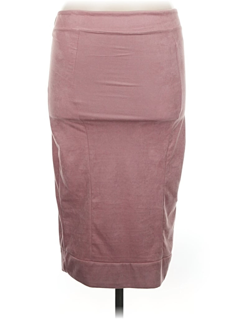 Missguided Casual Skirt: Burgundy Solid Pattern Bottoms - Size 6
