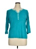 Karen Scott 100% Cotton Teal Pullover Sweater Size XL - photo 1