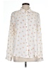 Lumiere 100% Polyester Polka Dots Ivory Long Sleeve Blouse Size L - photo 1