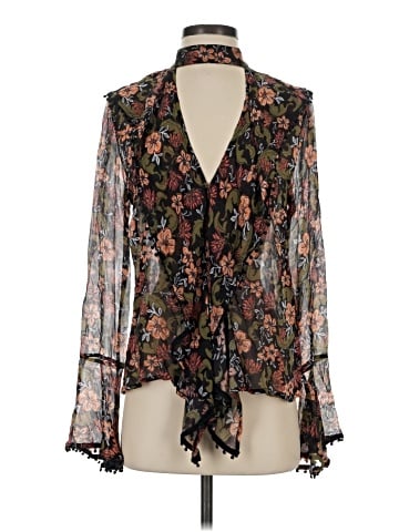 Nicholas Long Sleeve Silk Top (view 1)