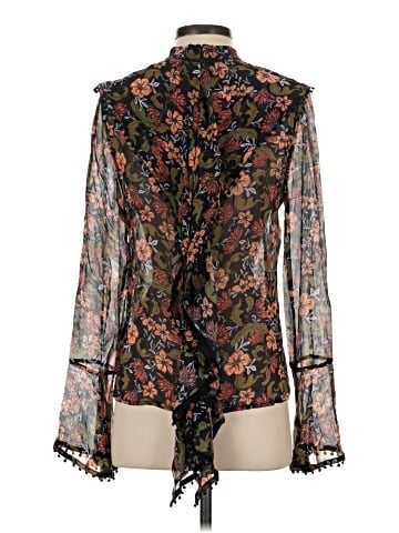 Nicholas Long Sleeve Silk Top (view 2)