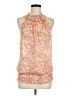 Theme 100% Polyester Orange Sleeveless Blouse Size M - photo 1