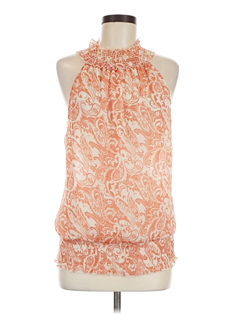 Pre-owned Theme Sleeveless Blouse In Orange