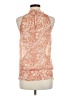 Theme 100% Polyester Orange Sleeveless Blouse Size M - photo 2