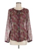Sigrid Olsen 100% Polyester Burgundy Long Sleeve Blouse Size M - photo 1