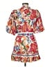 FARM Rio Print Pink Orange Casual Dress Size M - photo 2