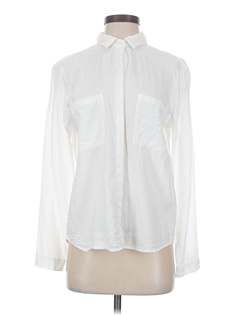 Pre-owned Cloth & Stone Long Sleeve Blouse In Ivory