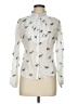 Holding Horses Print Ivory Long Sleeve Blouse Size 6 - photo 1