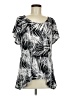 Brittany Black Black Short Sleeve Blouse Size M - photo 1