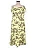 DKNY 100% Polyester Print Yellow Cocktail Dress Size M - photo 2
