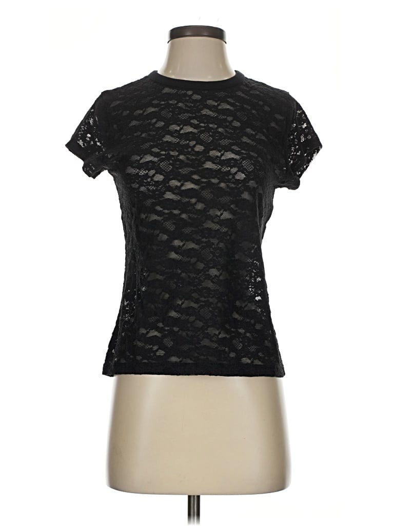 Aerie Short Sleeve Turtleneck In Black