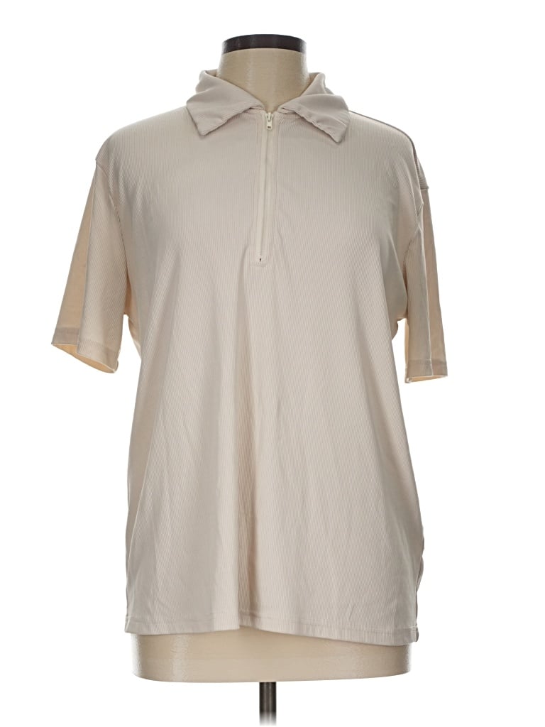 Pre-owned Shein Short Sleeve Blouse In Ivory