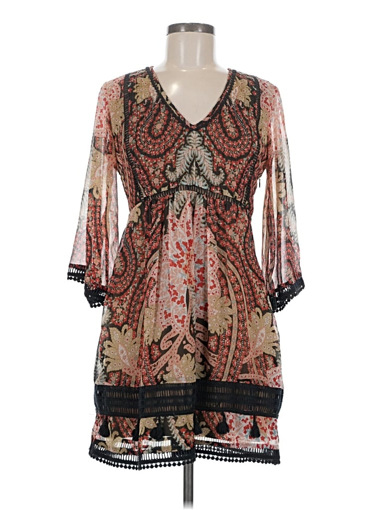 Pre-owned Ranna Gill Casual Dress In Brown