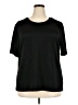 Sharon Anthony 100% Rayon Black Short Sleeve Top Size 2X - photo 1