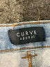 Curve Appeal 100% Cotton Solid Blue Jeans Size 2 - photo 7