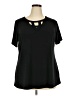 Avenue Black Short Sleeve Top Size 18 - photo 1