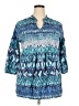 Collections etc. 100% Cotton Blue 3/4 Sleeve Blouse Size XXL - photo 1