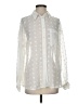 ASOS Design 100% Polyester Polka Dots Ivory Long Sleeve Blouse Size 4 - photo 1