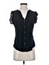 Paige 100% Rayon Black Short Sleeve Blouse Size XS - photo 1