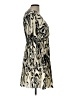 H&M 100% Polyester Print Ivory Cocktail Dress Size L - photo 4