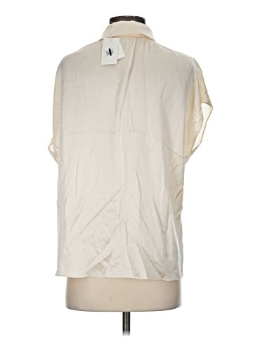 Vince. Short Sleeve Silk Top (view 2)