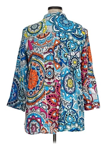 Ali Miles 3/4 Sleeve Button-Down Shirt (view 2)