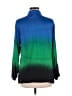 Assorted Brands Color Block Blue Long Sleeve Blouse Size M - photo 2