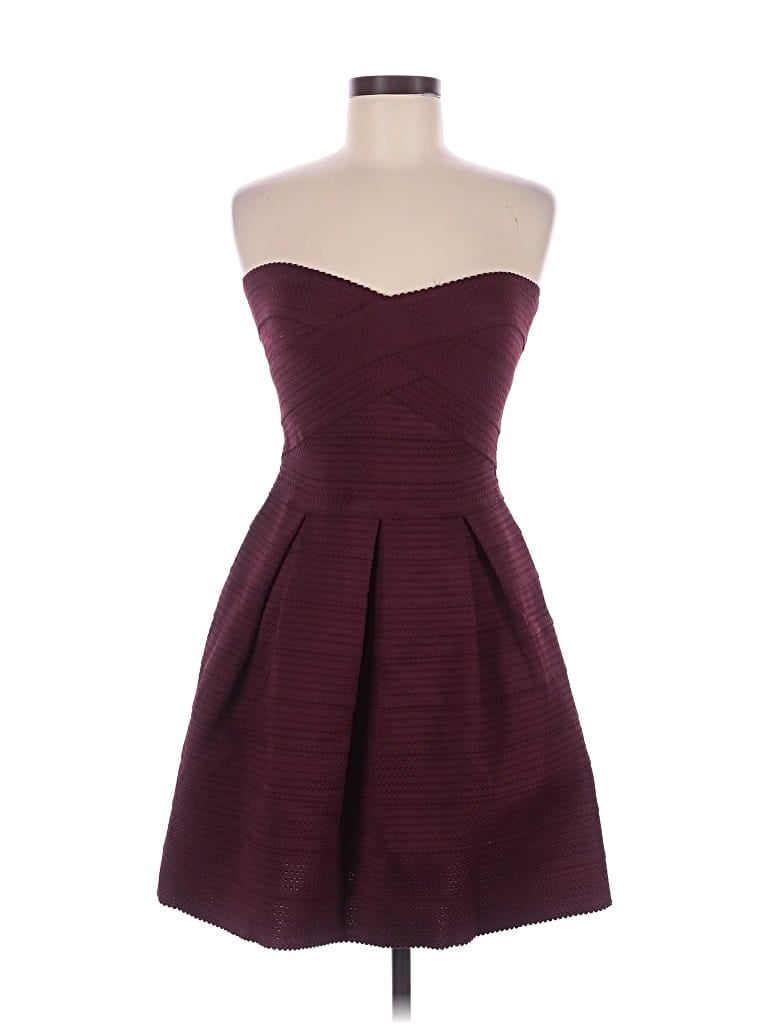 Pre-owned Express Cocktail Dress In Burgundy