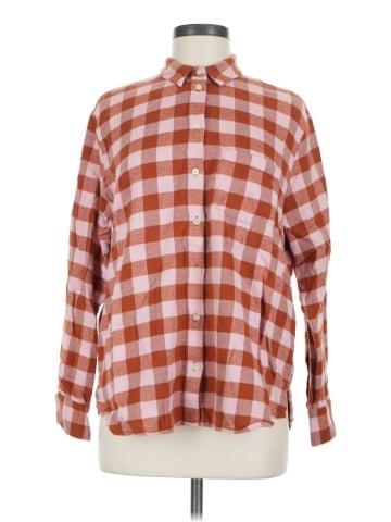 Madewell Flannel Oversized Ex-Boyfriend Shirt in Buffalo Check (view 1)