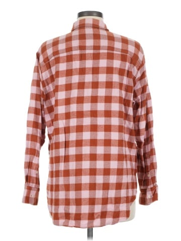 Madewell Flannel Oversized Ex-Boyfriend Shirt in Buffalo Check (view 2)