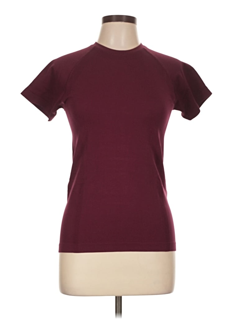 Pre-owned Tek Gear Short Sleeve Turtleneck In Burgundy