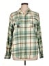 Hot Topic 100% Cotton Plaid Green Long Sleeve Button-Down Shirt Size XL - photo 1