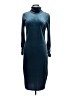 Assorted Brands Solid Teal Casual Dress Size L - photo 1