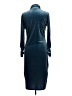Assorted Brands Solid Teal Casual Dress Size L - photo 2