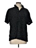 Assorted Brands 100% Rayon Stars Black Short Sleeve Blouse Size L - photo 1