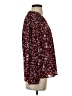 Unbranded 100% Polyester Polka Dots Burgundy Long Sleeve Blouse Size S - photo 4