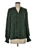 Assorted Brands 100% Polyester Polka Dots Green Long Sleeve Blouse Size S - photo 1