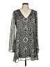 Lavender Brown 100% Polyester Silver 3/4 Sleeve T-Shirt Size M - photo 1