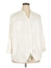 Basic Editions 100% Cotton Ivory 3/4 Sleeve Button-Down Shirt Size 3X - photo 1