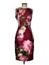 Calvin Klein Floral Burgundy Cocktail Dress Size 4 - photo 1