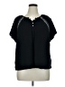 Old Navy 100% Cotton Black Short Sleeve Blouse Size XL - photo 1