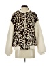 Miracle 100% Polyester Animal Print Ivory Faux Fur Jacket Size S - photo 1