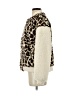 Miracle 100% Polyester Animal Print Ivory Faux Fur Jacket Size S - photo 5