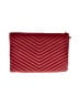 Saint Laurent 100% Leather Red Leather Clutch One size - photo 2