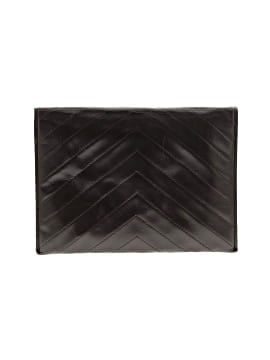 Yves Saint Laurent Vintage Leather Quilted Envelope Clutch (view 2)