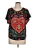 Desigual Hearts Black Short Sleeve Blouse Size L - photo 1